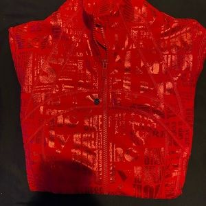 Lululemon define jacket manifesto foil dark red